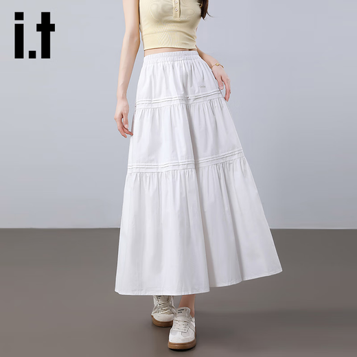 IT It French Sweet Sweet Mid Legth Rock 2025 Sommer Neues Hoch-Temperatur-Design mit großem Speichen-Temperament A-Line-Rock