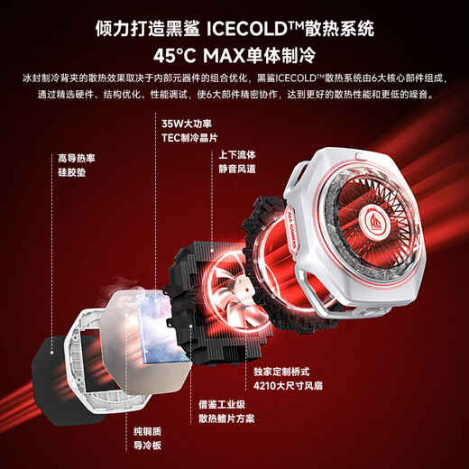 黑鲨5PRO磁吸手机散热器 AG联名版+磁吸片2代