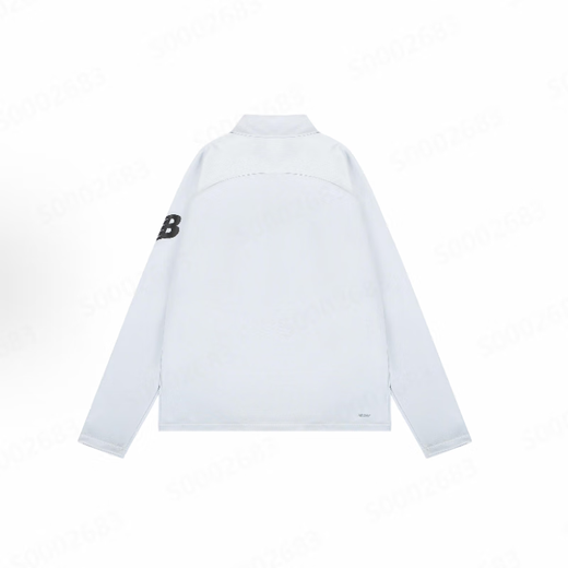 NEW BALANCE纯色Logo休闲运动针织立领夹克外套男  AMJ23090-LAN 浅灰色   M