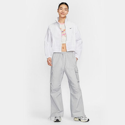 Nike (Nike) Tendencia de la moda femenina deportiva y chaqueta tejida casual HJ1000-100 White S