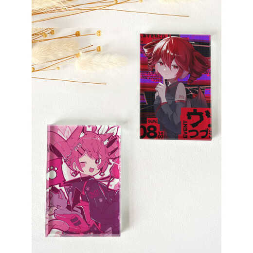 Yuanqi Children's Accent Crystal Stand de Teto Crystal Stand Transparent Brick Brick Anime Péripheral Acrylique Figure Ornements de bureau à deux dimensions Style 3 8 * 12 * 1CM BRIQUE DE CRISTAL DE POURS