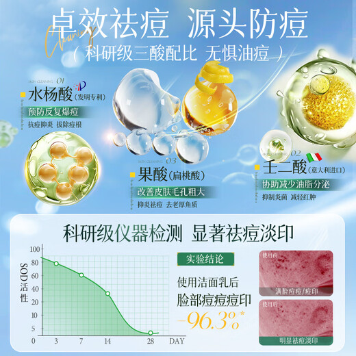 Korean Grain Amino Acid Facial Cleanser for Men and Women Oil Control Acne Removal Whitening Deep Cleansing Blackhead Skin Care Products Facial Cleanser No. 1