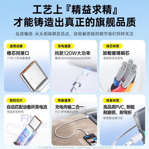 Stike double-ended data cable type-c6A is suitable for Huawei computer charging cable Honor super fast 120W/100W/88/66/PuraUltra/Mate70 Xiaomi mobile phone tablet