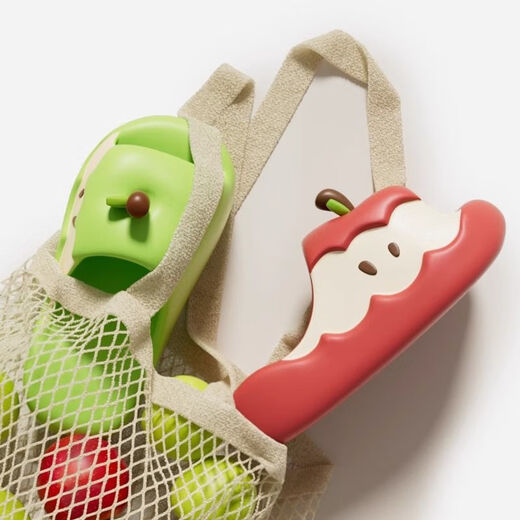 Pingxiao Internet celebrity Apple EVA slippers for women students summer outer wear thick-soled cartoon cute and comfortable home sandals and slippers Yuanyang Apple -EVA high elastic rubber plastic 36