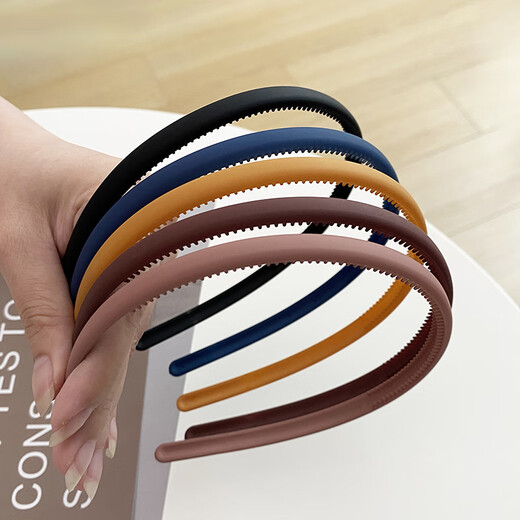 New fashion versatile headband for women, simple toothed anti-slip forehead broken hair press hair wash face thin headband hair accessories for women black