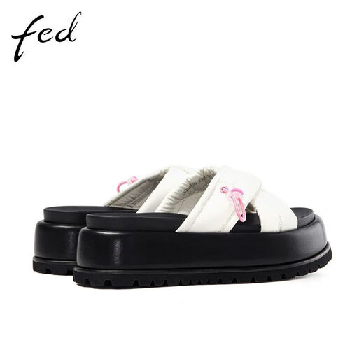 FED one-slip thick-soled sandals for summer new women's shoes simple non-slip sponge cake-soled sandals R0512-YA693