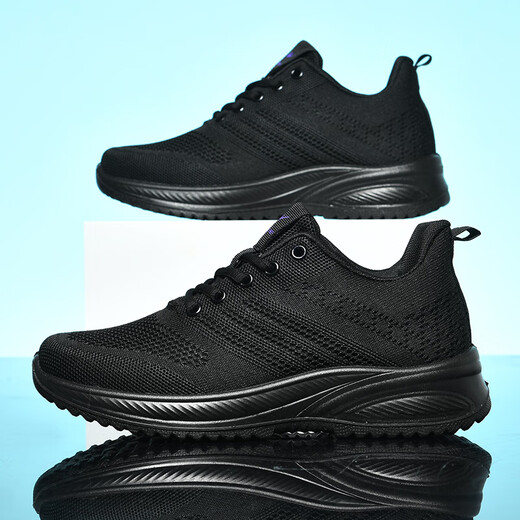 Double Star Bate Flying Mesh Running Sports Women's Shoes para Spring All Seasons Cómoda Trabajo de viaje de ropa ligera transpirable zapatos casuales