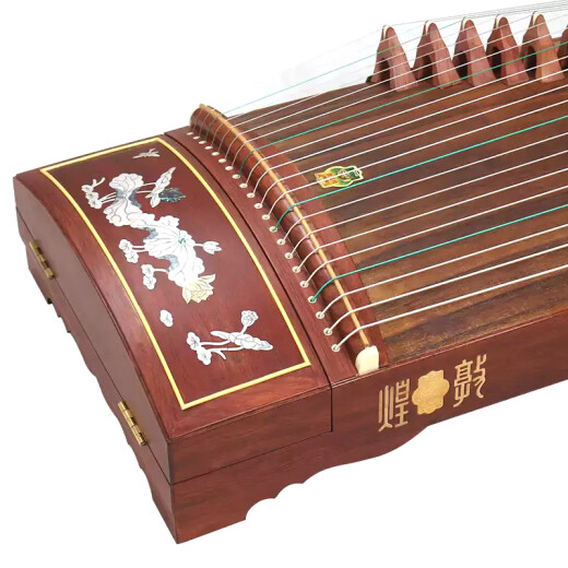 Dunhuang Dunhuang Guzheng 694l Mahagony Serie Shell Carving Performance Test Anfänger Guzheng Musikinstrument Shanghai Folk Musical Instrument Factory 694L Juni Spring Lotus