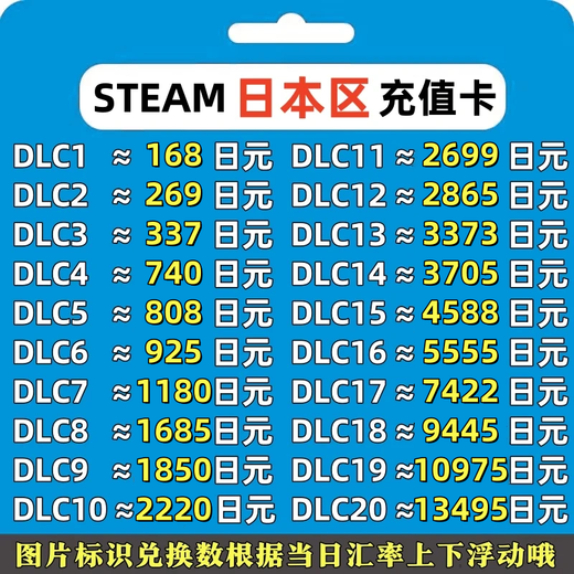 [Envío automático] Steam Japan District Recarga Tarjeta de recarga Balance de la billetera Código de recarga Japonés Yen Distrito Steam Código de redención del servidor japonés Código de activación de JPY CDK 10975 YEN