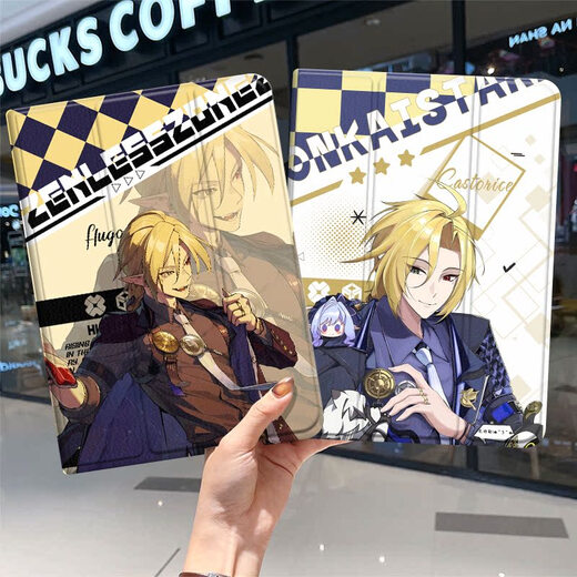 Muhou 2d neuer Charakter Hugo Game Fan Peripheralals eignen sich für Huawei Matepadpro Small Glory x8pro 5pro 5pro Flat Shell Apple iPad2022 [zwei Falten ohne Stiftschlitz] AQ9214 iPad Pro 2022/2021 Version (11 Englisch