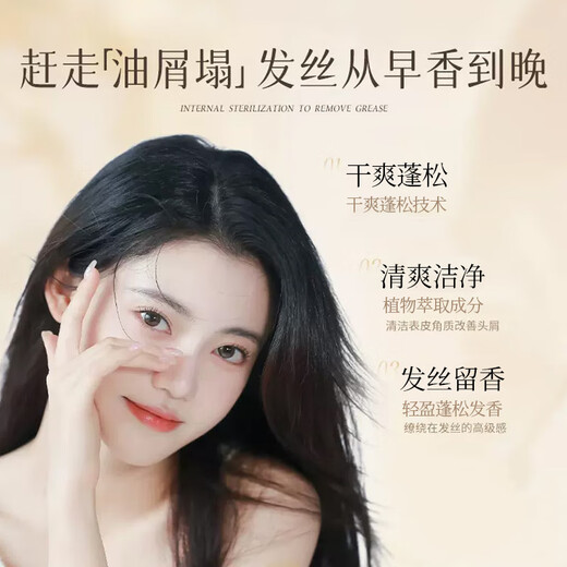 QISE琪瑟轻盈蓬松洗发水净澈头皮柔顺防掉脱发持久留香温和洗发露男女可用 轻盈蓬松洗发水1瓶