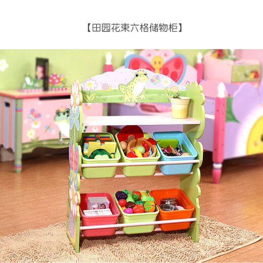 OUOETYTEAMSON FENDUOQI BABINA DE BEBENTES BARATA DE LABORACIÓN Niños Muebles Gabinete de almacenamiento Kindergarten Pink Jungle Adventure Silla de almacenamiento de 3 pisos TD-12799A