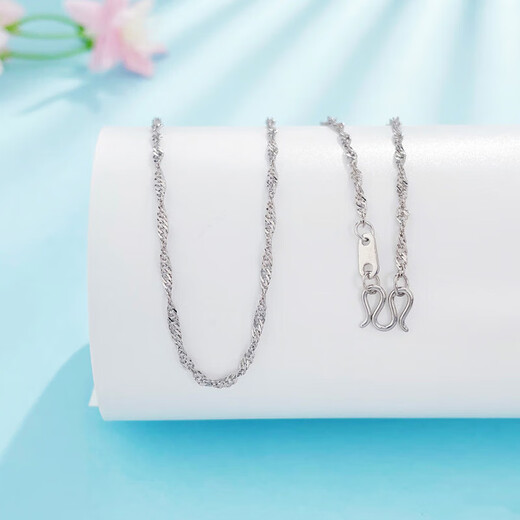 Beijing Gold Trading Center Co., Ltd. Platinum pt950O sub chain M buckle women's necklace clavicle chain birthday Valentine's Day gift for girlfriend and wife about 3.43g