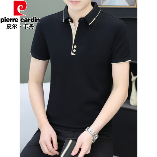 Pierre Cardin Polo camiseta para hombres Camiseta de manga corta Summer Summer Brand Business Collar Collar Top Camiseta de media manga de hombres