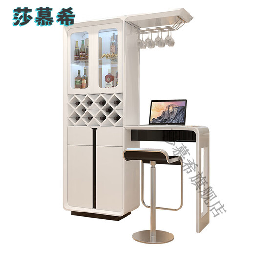 Shamuxi Small Bar Tisch Haushalt Weinschrank integrierter Tisch moderne einfache Partitionschrank Wohnzimmer Esseingang Eingangsschrank Aufbewahrungsregal 1585 (1,4 Meter) Paketinstallation