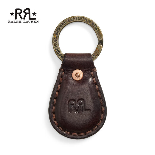 RRL Men's 25th Autumn Leather Keychain RL95031 201-Dark Brown ONE