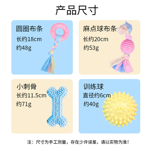 ZanChong Macaron Dog Toy 4-piece Set Teething Resistance and Bite Resistance Universal Dog Training Interactive Self-Enjoyment and Boredom Relief TPR Rubber Ball