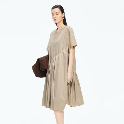 Jnby/Jiangnan Buyi 25 Vestido nuevo de verano con mangas cortas Cuello redondo suelto elegante y flexible 5P4G13790 285/Mikha S