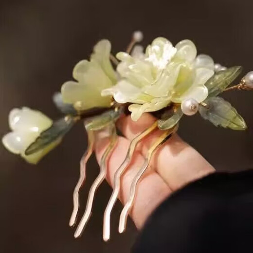 New Chinese style U-shaped hairpins for women, Hanfu cheongsam accessories hairpins 2025 new style ancient style hairpins 1# turquoise U-shaped hairpins