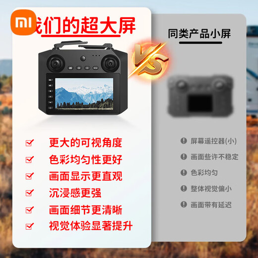 小米无人机自带屏幕不用手机高清航拍儿童玩具男孩遥控飞机小学 U99-GPS版-7.4V动力带4.5英寸超 单电续航送收纳包+内存套装