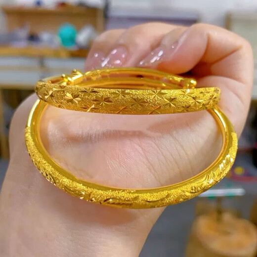 Authentic Fengxiang real gold 18K bracelet for women Hong Kong gold 18K baby's breath bracelet Valentine's Day gift for wife and mother 26g baby's breath bracelet (gives ring)