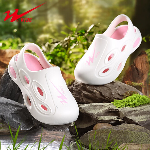 Double Star Children's Cave Shoes Boys Slippers 2025 Summer New Boy Sandals Anti-Slip Soft Sole Outdoor Bag-toe Beach Shoes Glimmer Green 30 -31 Sizes, Inner Length About 20.5cm
