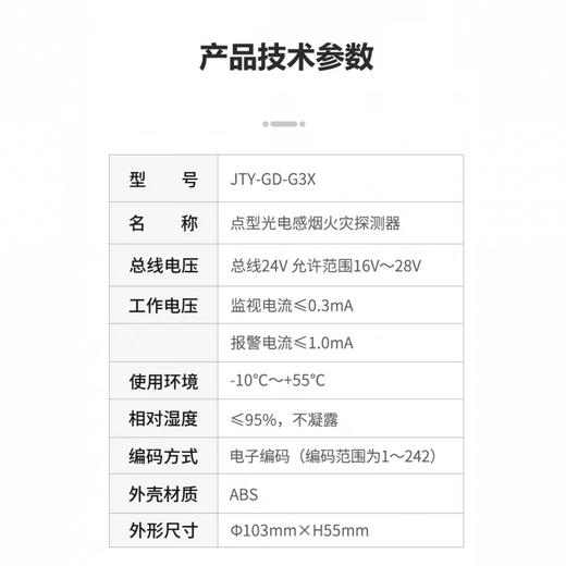 Gulf smoke detector JTY-GD-G3T/G3X point type photoelectric smoke fire detector induction smoke alarm 200H wall-mounted host (64 points)