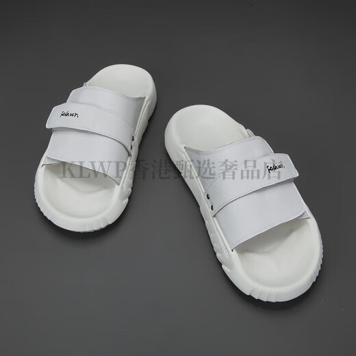 KLWP Hong Kong Luxury High-Ghd Brand Men's Shoes Summer Casual Sapersons Slippers Toe Toe Cow Whide se puede usar fuera de versátil e informal 39 VERDAD 39