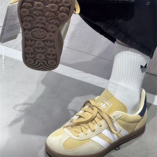 阿迪达斯 （adidas）男女同款生活休闲鞋年2025夏舒适百搭运动防滑耐磨低帮黄色 JI3523/黄色 38.5