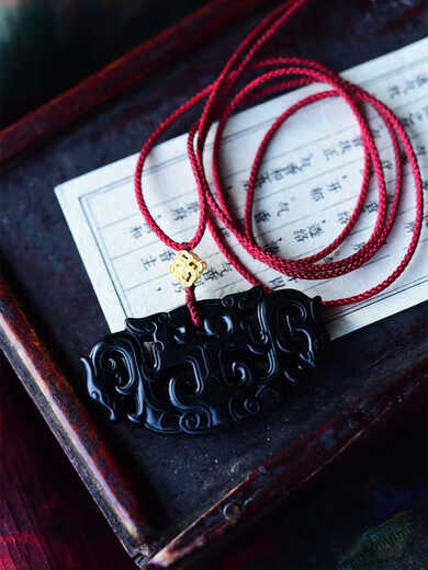 QIWN new diamond ring and field pendant necklace exquisite ink material 18k gold accessories embellishment