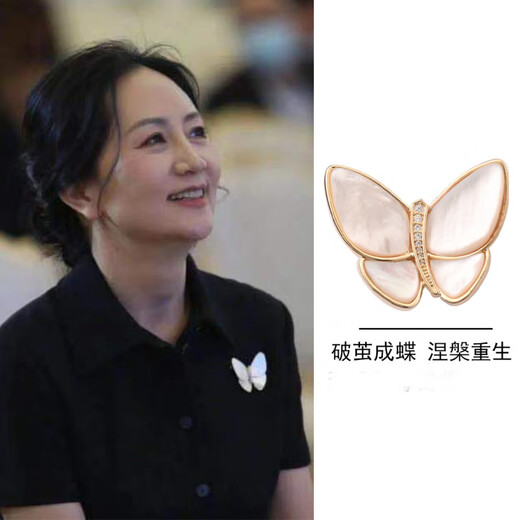Jingkodi breaks out of the cocoon and becomes a dish, the same style as the evening boat. Natural sea shell butterfly brooch women's suit brooch brooch accessories sea water shell
