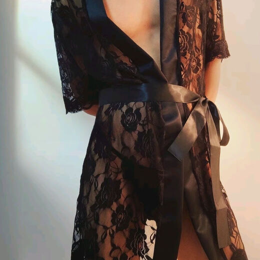 Großhandel Männer Super sexy Perspektive verführerische sexy Nachthemd Spitze Transparent Tanga Bademant