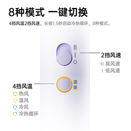 Feike Borui high-speed hair dryer negative ion hair dryer home student dormitory high power does not hurt hair portable hair dryer birthday gift for women PH1653 purple