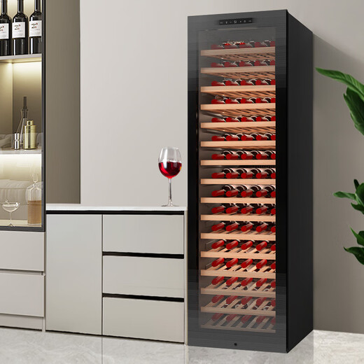 Vinocave wine cabinet constant temperature refrigerator embedded moisturizing compressor home living room fresh wine refrigerated storage display cabinet beverage frost ice bar ultra-thin CWC-280A-255L-108 bottles
