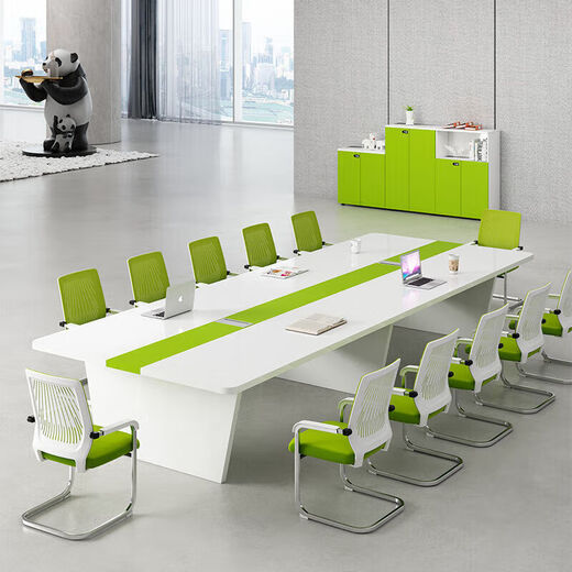 会议桌长桌现代简约会议桌椅组合轻奢感办公会议桌会议室桌椅 1600*800mm会议桌