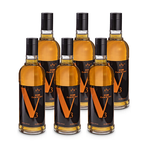 Ganna V3 Goldener Rum 3-Jahres-Eichenfass im Alter von 25 Jahren reine Getränke frisch und erfrischend nicht süß und fettig inländische Guangxi landwirtschaftliche Rückgewinnung Goldener Rum 500ml 6 Flaschen Ganzbox