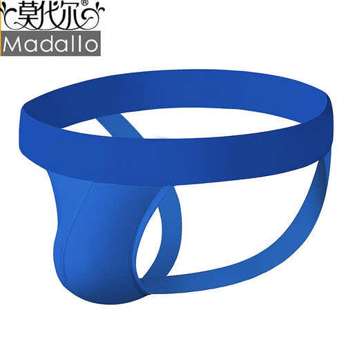 莫代尔新款男士纯棉内裤青年中腰性感丁字裤镂空免脱情趣双丁裤男款裤头 黑色 M 码(建议90-115斤b