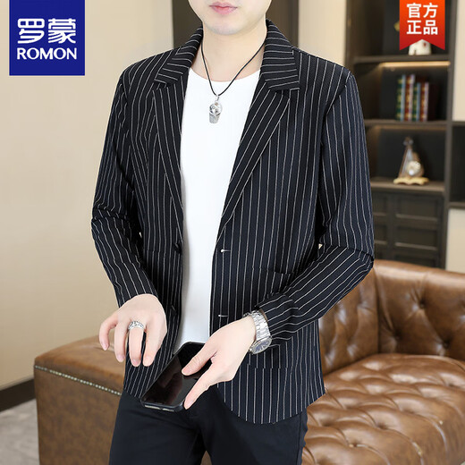 ROMON ice silk suit men's casual summer thin breathable cool jacket men's versatile sun protection single 698 brown apricot color M suitable for 95-115 Jin [Jin equals 0.5 kg]