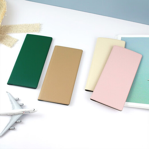 Enbaole Koreanisch Fenice Long Passclipfarbe Leder -INS -Reisepassabdeckung ID Aufbewahrung von Münzen Brieftasche Pink Pink Pink