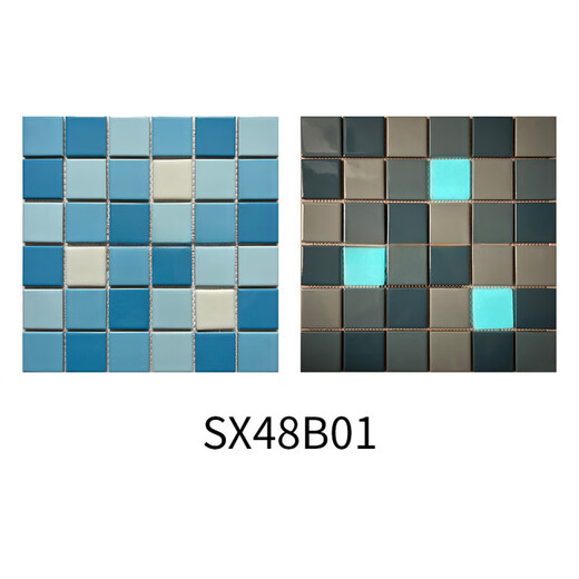 Dingyu Ligero de almacenamiento LIGHT PISMA MOSAICA Azul Gradiente Green Gradiente Luminoso Azulejos de decoración de la piscina de 25x25 mm SX48LW02