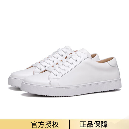Mnsmin französische Luxus-Männerschuhe High-End-Vier-Jahreszeiten-Kuhlatten-Schnüre-up Casual White Schuhe Daily Pendlerschuhe Modetrend Weiß 9225 38