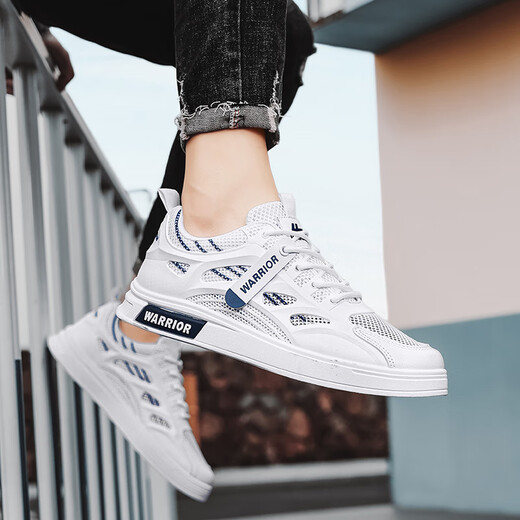 Huili men's shoes sandals 2025 summer board shoes wading shoes mesh breathable versatile casual sports shoes Navy blue 42