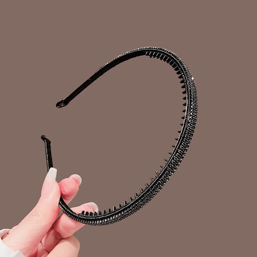 Kamalun (KAMALUN) Flash Diamond Headband Women's 2025 New Pressed Hair Clip with Teeth Anti-Slip Headband Broken Hair Bundle Headband as a Gift for Your Girlfriend Blue Diamond Style + Brand Gift Box