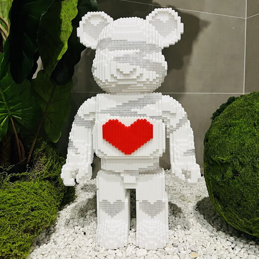 百乐森CLS潮乐森放大镜琳娜贝尔小颗粒积木儿童玩具男生女孩生日 LS9905爱心暴力熊55CM