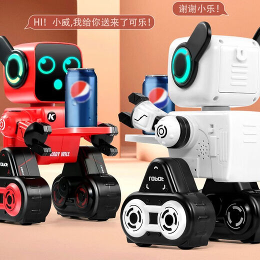 Xiaomi YouPin Roboter Kinderspielzeug Girls and Boys Intelligenter Dialog Frühkirch Dance Elektrische Fernbedienung Roboter Interaktion K3 Red Standard Edition (Fernbedienung mit Handle) Deluxe Drei-Batterie Version
