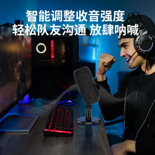 KO-STAR Microphone Condenser Microphone Professional Recording Dubbing Computer Live Broadcast Singing Game High Quality Four-Point Noise Reduction Radio Equipment Laptop Desktop Mobile Phone Wired Microphone M660 Thickened Innovative Model Four Audition Modes + Volume Adjustment + Radio Switching (Black)