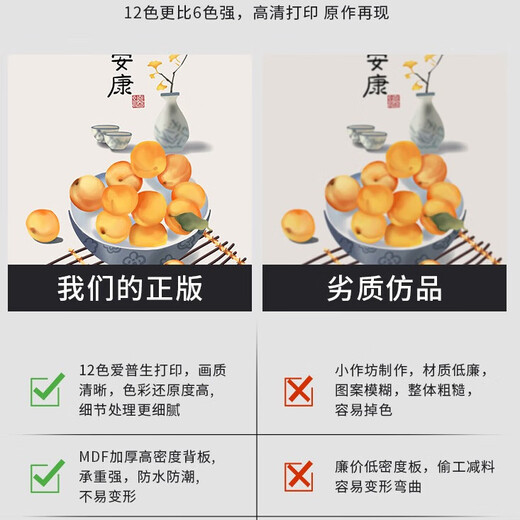 Ideologisches neues chinesisches Restaurant Restaurant Wanddekoration Gemälde Xingfu Ankang Esstisch Hintergrund Wand Hanging Malerei einfach