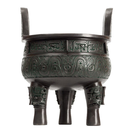 Tongguanle Bronze Stativ Ornamente Antique Bronze Ware Dingsheng Qianqiu Handwerk Keding Office Desk Eingang Weinschrank Desktop Dekoration 60 cm hoch + Basis