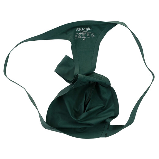 Esther's Men's Ice Silk Seamless Thin Waist Thong Sexy U-convex Low-Waist Single Butt 002D Light Blue XL