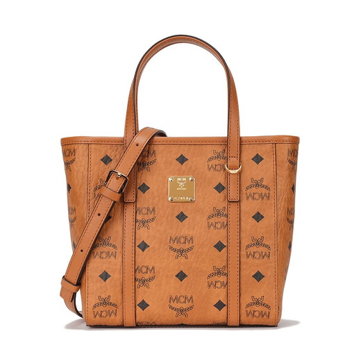 MCM classic popular TONI mini tote bag vegetable basket crossbody bag cognac color Christmas gift
